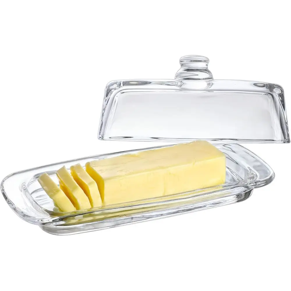8 Classic Glass Butter Dish with Lid, Multi-Purpose Serving Tray, Dishwasher Safe
8 Classic Glass Butter Dish with Lid, Multi-Purpose Serving Tray, Dishwasher Safe