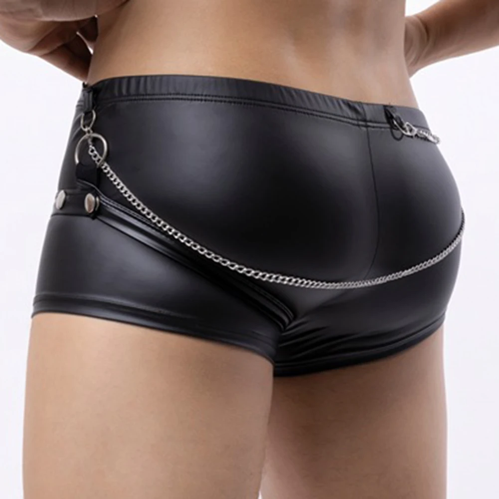 Men Bulge Pouch Underpants PU Leather Wet Look Low Rise Underwear Sexy Hot Comfortable Boxers Briefs Clubwear
Men Bulge Pouch Underpants PU Leather Wet Look Low Rise Underwear Sexy Hot Comfortable Boxers Briefs Clubwear