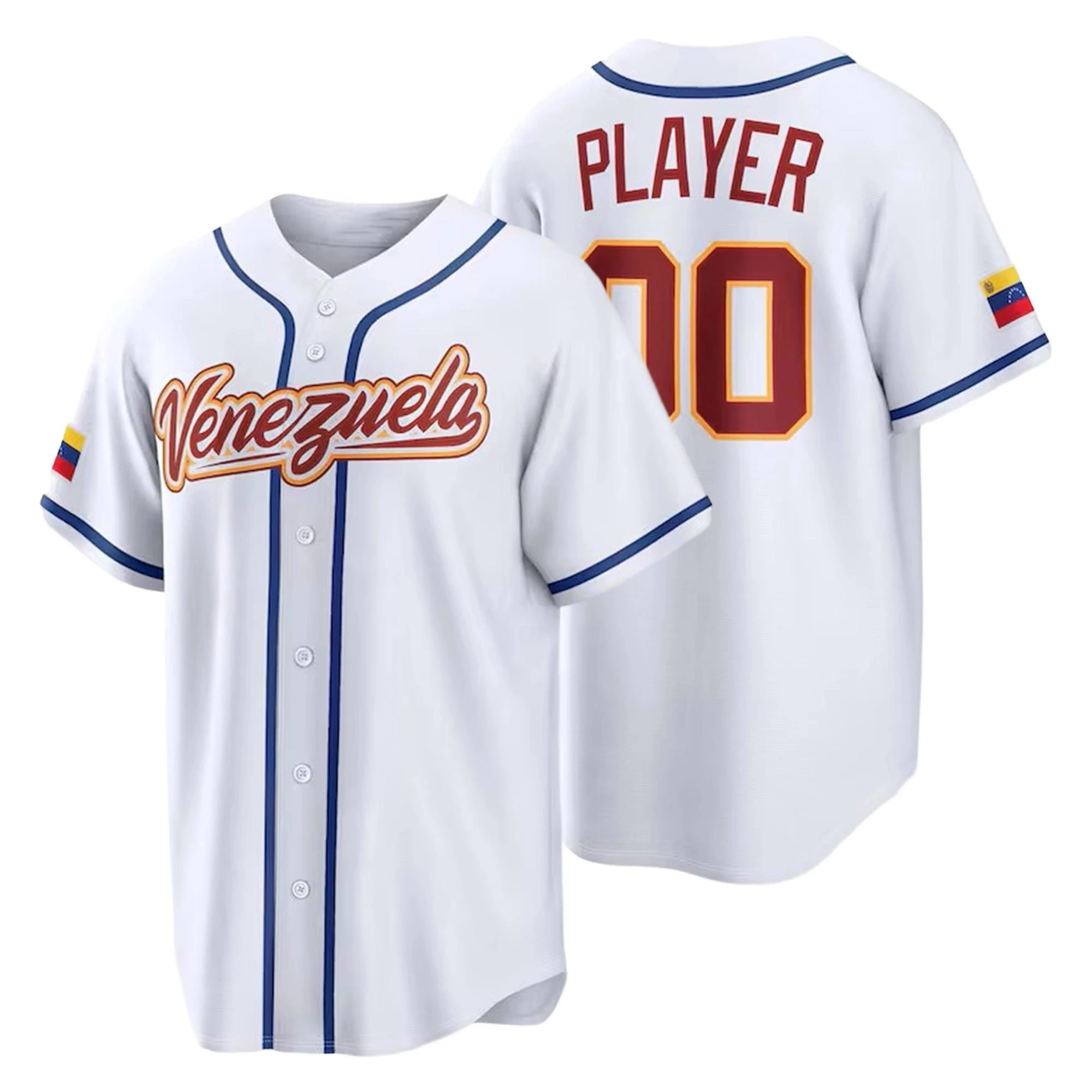 Hot Venezuela Team Baseball Uniform Custom Printed Name Number Button Down Sports Jersey For Fans Players And Gifts Shirts
Hot Venezuela Team Baseball Uniform Custom Printed Name Number Button Down Sports Jersey For Fans Players And Gifts Shirts