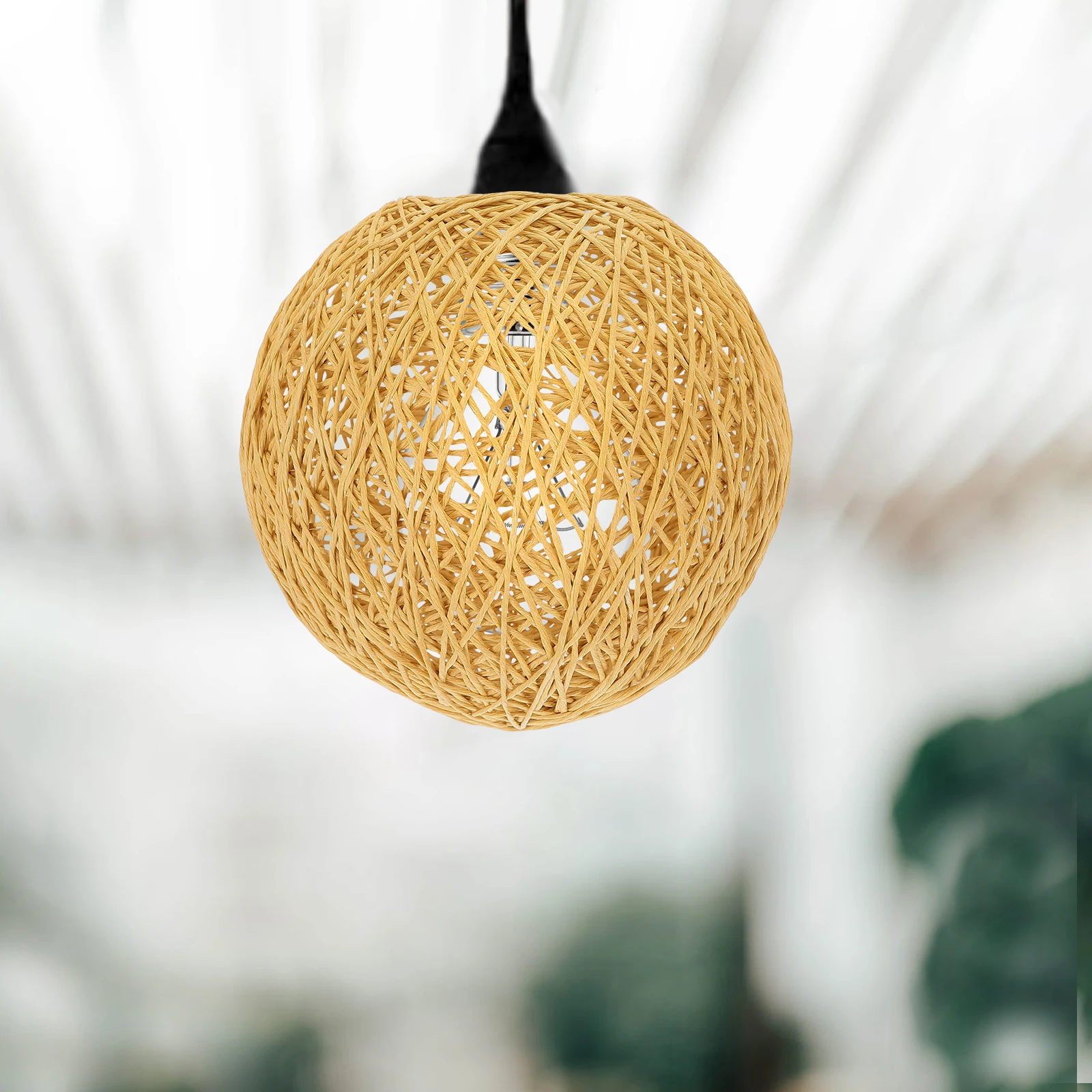 Creative Rattan Lamp Shade 15cm Natural Jute Hanging Cover Indoor Pendant Light Basket Weave Decorative Accessory for Bedroom 
Creative Rattan Lamp Shade 15cm Natural Jute Hanging Cover Indoor Pendant Light Basket Weave Decorative Accessory for Bedroom