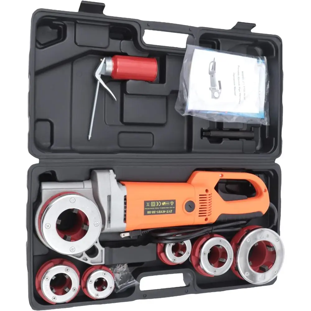 110V 2300W Electric Portable Pipe Threader Kit, 1/2 to 2 Copper & Galvanized, 6 Dies Included
110V 2300W Electric Portable Pipe Threader Kit, 1/2 to 2 Copper & Galvanized, 6 Dies Included