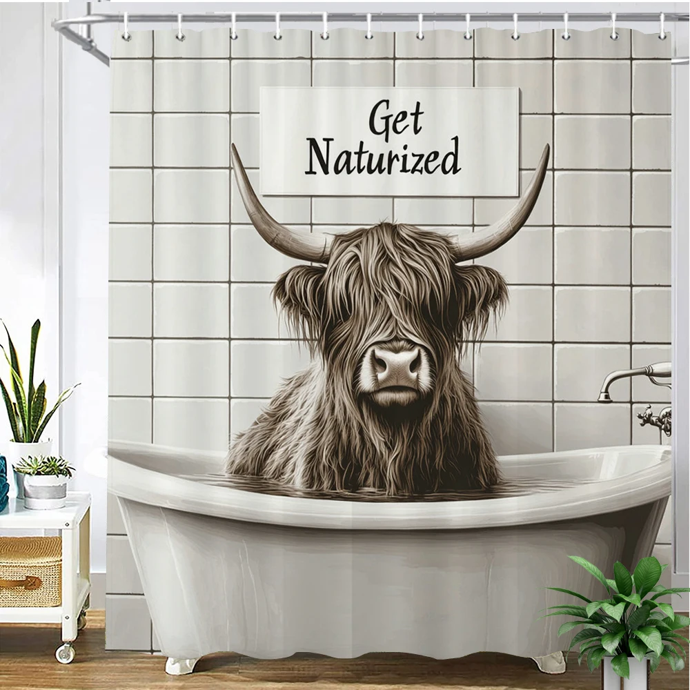 funny bathing highland cow with personality printed shower curtain polyester fabric bathroom curtain home decoration curtain
funny bathing highland cow with personality printed shower curtain polyester fabric bathroom curtain home decoration curtain