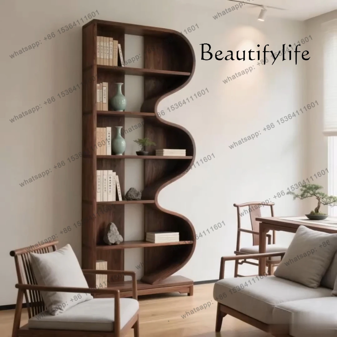 Black walnut modern simple bookshelf living room bedroom tea room high-end floor display decorative cabinet
Black walnut modern simple bookshelf living room bedroom tea room high-end floor display decorative cabinet