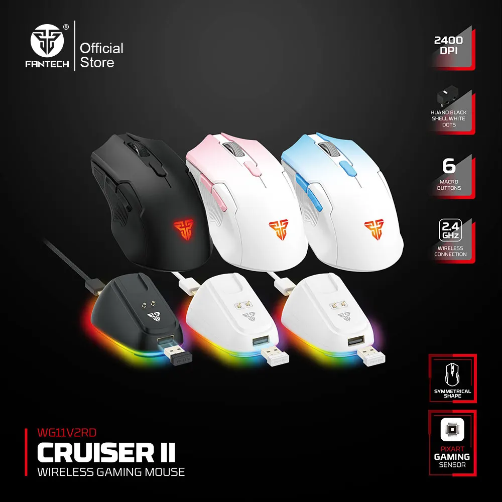 Беспроводная мышь FANTECH CRUISER II WG11V2RD 2.4 ГГц ARGB, 70 часов работы, 6 макрос-кнопок Huano, 3 миллиона кликов, 2400 DPI, ARGB-подсветка
Беспроводная мышь FANTECH CRUISER II WG11V2RD 2.4 ГГц ARGB, 70 часов работы, 6 макрос-кнопок Huano, 3 миллиона кликов, 2400 DPI, ARGB-подсветка