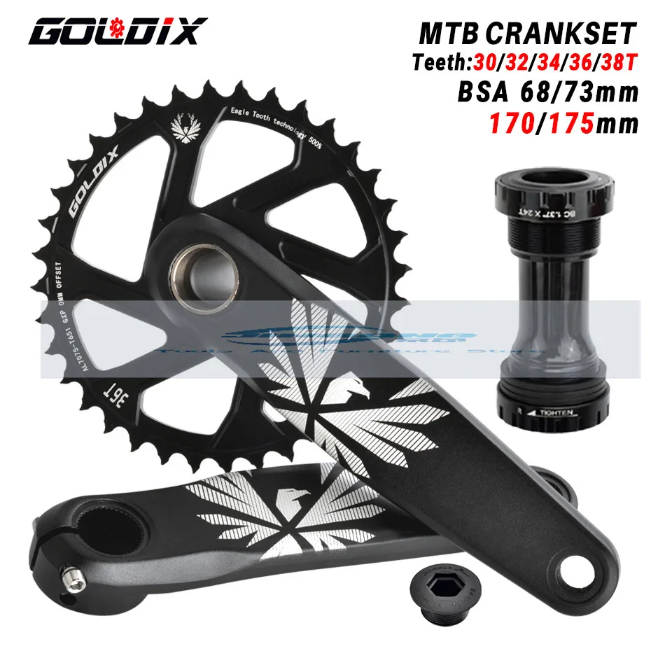 GOLDIX mountain bike GX crank hollow integrated bicycle sprocket GXP dental plate 3 nails positive and negative tooth disc screw
GOLDIX mountain bike GX crank hollow integrated bicycle sprocket GXP dental plate 3 nails positive and negative tooth disc screw