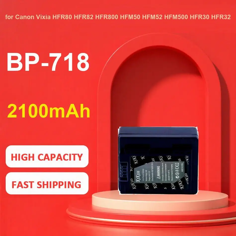 BP-718 Battery for Canon Vixia HFR80 HFR82 HFR800 HFM50 HFM52 HFM500 HFR30 HFR32 HFR300 Camera
BP-718 Battery for Canon Vixia HFR80 HFR82 HFR800 HFM50 HFM52 HFM500 HFR30 HFR32 HFR300 Camera
