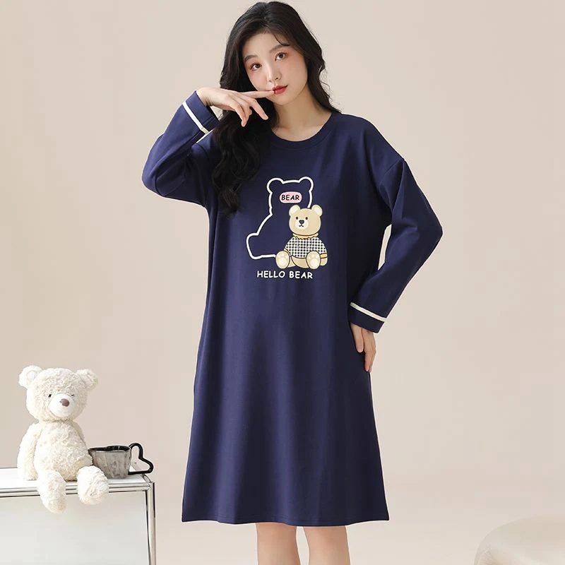 Осень 202, хлопковые ночные рубашки больших размеров с длинными рукавами для женщин, корейская милая одежда для сна с героями мультфильмов, ночное платье, ночная рубашка, домашняя ночная рубашка
Осень 202, хлопковые ночные рубашки больших размеров с длинными рукавами для женщин, корейская милая одежда для сна с героями мультфильмов, ночное платье, ночная рубашка, домашняя ночная рубашка