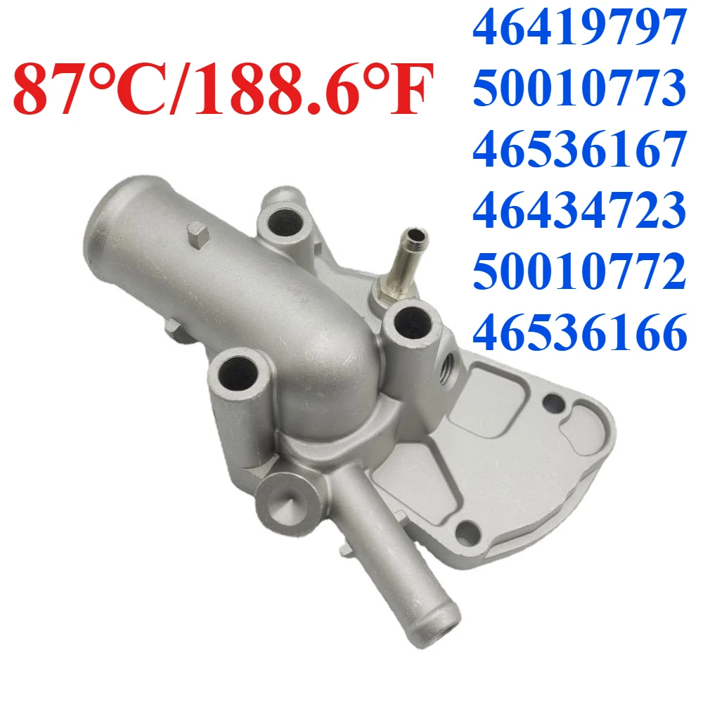 87℃ 46419797 50010773 46536167 46434723 50010772 46536166 For FIAT Engine Coolant Thermostat Housing Cover Assembly Suit
87℃ 46419797 50010773 46536167 46434723 50010772 46536166 For FIAT Engine Coolant Thermostat Housing Cover Assembly Suit