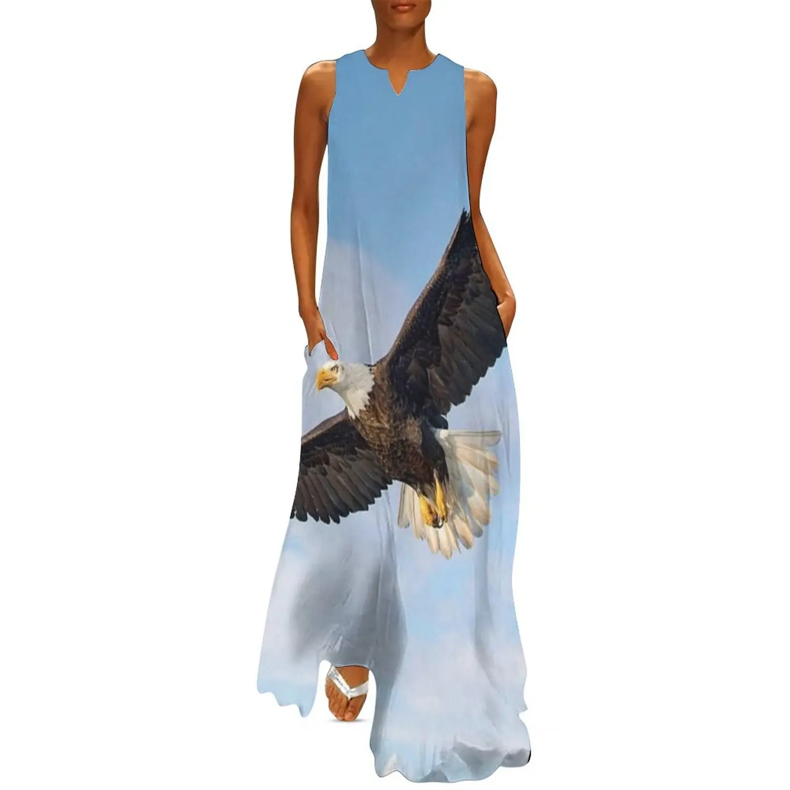 Soaring American Bald Eagle - USA Long Dress women's summer jumpsuit Long dresses
Soaring American Bald Eagle - USA Long Dress women's summer jumpsuit Long dresses