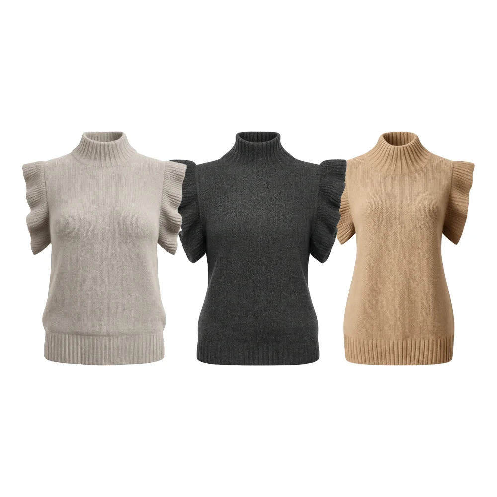 2026 new women's fashion casual versatile design with sleeveless high neck layered vest and knitted sweater
2026 new women's fashion casual versatile design with sleeveless high neck layered vest and knitted sweater