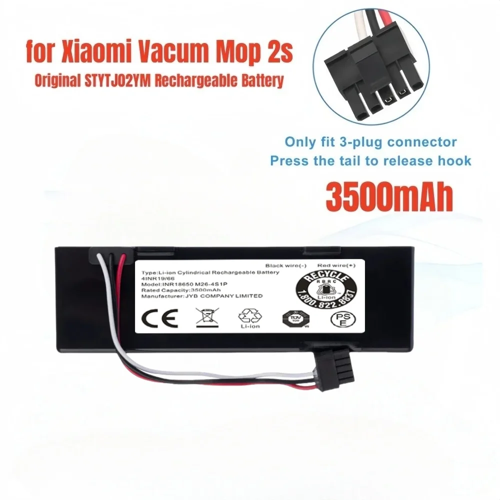 Li-ion Battery for Xiaomi Mijia Mi Robot Vacuum-Mop 2S /Mop P Sweeping and Cleaning Robot,18650 4S1P 14.4V 3500mAh STYTJ02YM
Li-ion Battery for Xiaomi Mijia Mi Robot Vacuum-Mop 2S /Mop P Sweeping and Cleaning Robot,18650 4S1P 14.4V 3500mAh STYTJ02YM