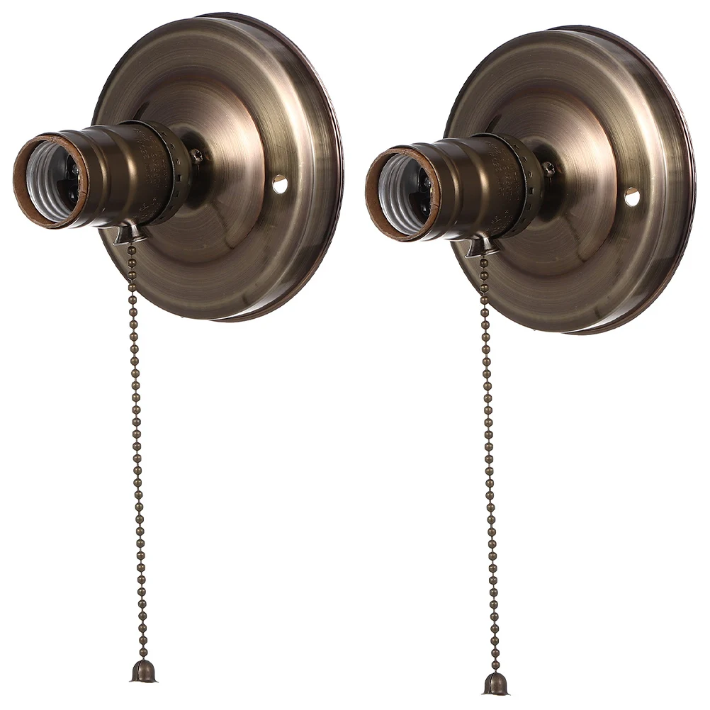 2Pcs Vintage E27 Socket Lamp Holder Pull Chain Switch Light Light Holder Bulb Fixture DIY Wall Ceiling Pendant
2Pcs Vintage E27 Socket Lamp Holder Pull Chain Switch Light Light Holder Bulb Fixture DIY Wall Ceiling Pendant