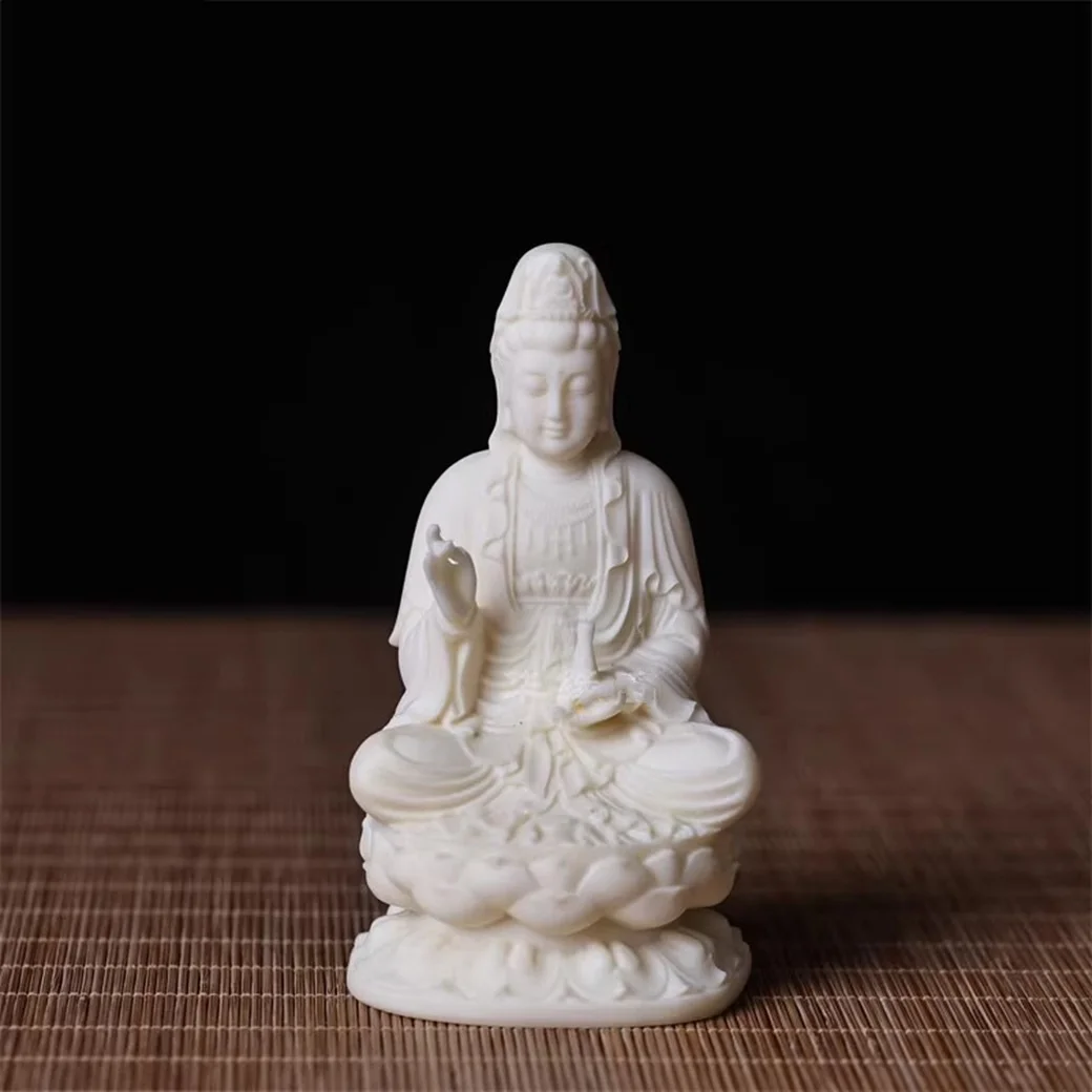 Buddhist Sculpture - Seated Guanyin Bodhisattva Statue with Elephant Fruit Holding Pure Water Pot on Lotus Pedestal
Buddhist Sculpture - Seated Guanyin Bodhisattva Statue with Elephant Fruit Holding Pure Water Pot on Lotus Pedestal