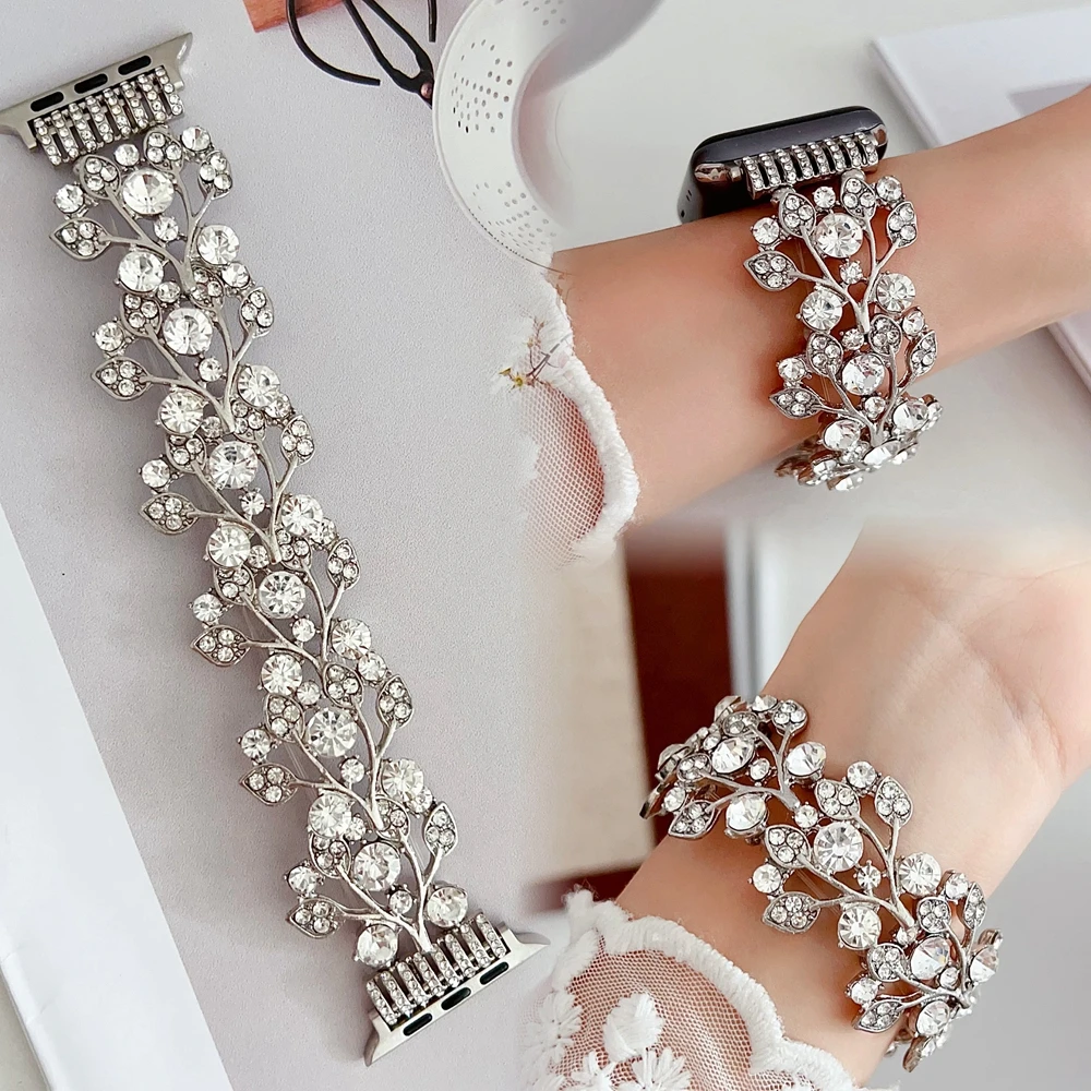 1 pcs Hademade Flower Chain Bracelet Becorative Fancy Jewelry Stylish Link Compatible With Apple Watch Band Correa For Women
1 pcs Hademade Flower Chain Bracelet Becorative Fancy Jewelry Stylish Link Compatible With Apple Watch Band Correa For Women