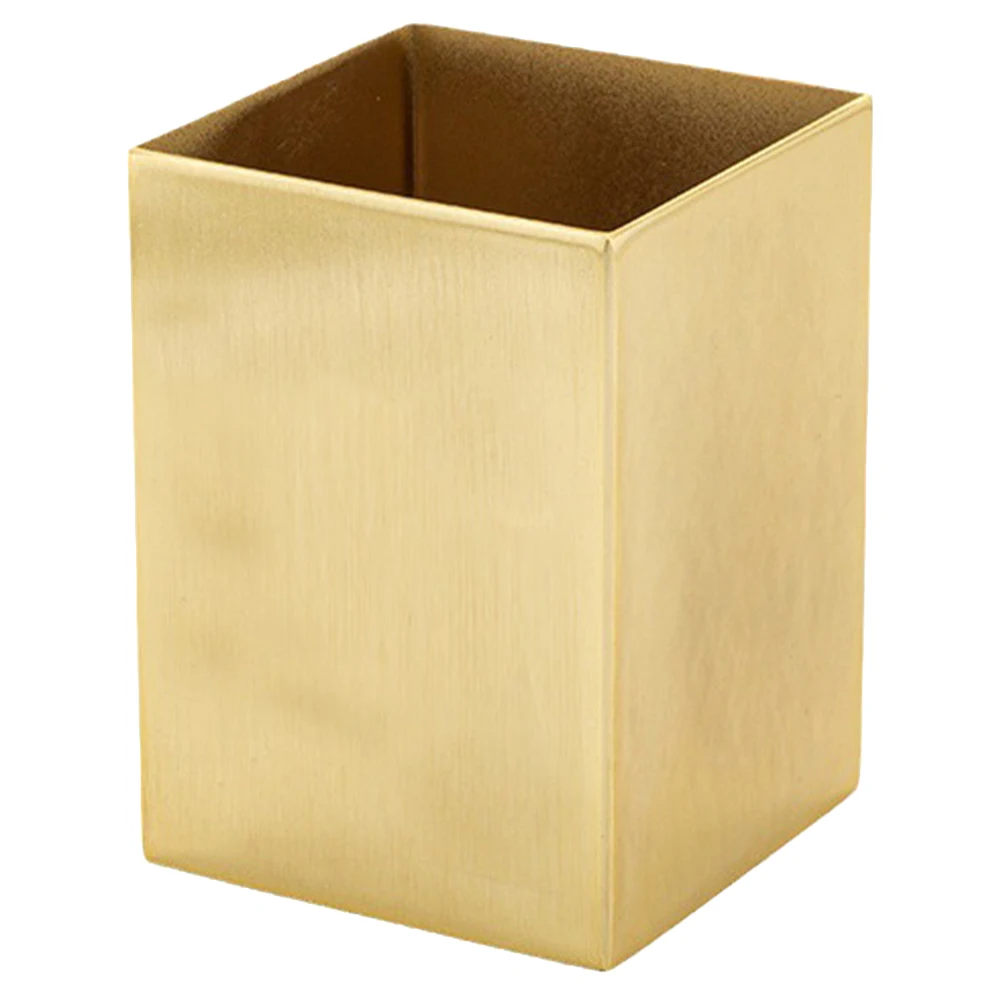 Stainless Steel Pen Holder Golden Square Container Desktop Organizer Pencil Cup Marker Stand Office Accessory Table Storage
Stainless Steel Pen Holder Golden Square Container Desktop Organizer Pencil Cup Marker Stand Office Accessory Table Storage