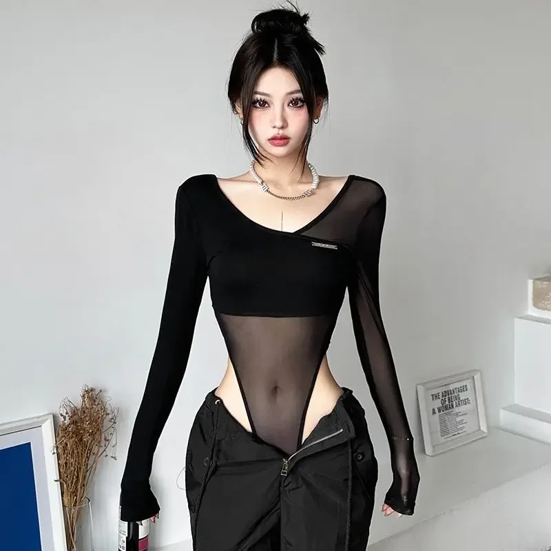 Sexy Long Sleeve European Style Lace Top Slimming Jumpsuit Direct From Manufacturer's Inventory Women's Fashion T-Shirt E5680
Sexy Long Sleeve European Style Lace Top Slimming Jumpsuit Direct From Manufacturer's Inventory Women's Fashion T-Shirt E5680