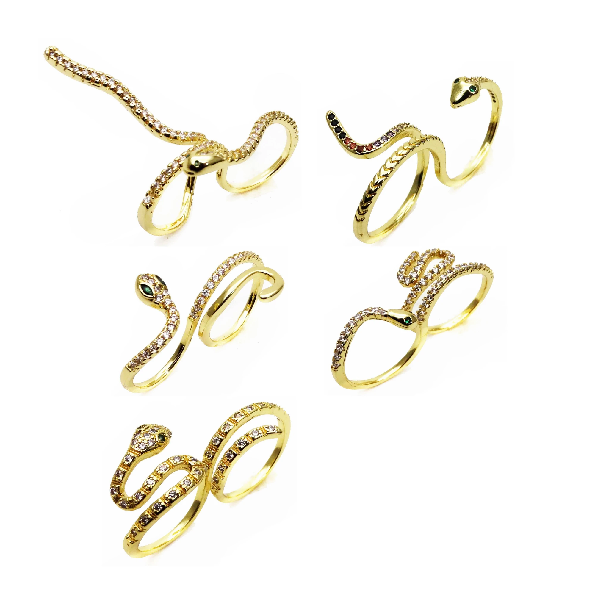 Opening adjustable Micro-inlaid zircon Double refers to the ring Copper Gold plated snake Rings for women fashion Jewelry
Opening adjustable Micro-inlaid zircon Double refers to the ring Copper Gold plated snake Rings for women fashion Jewelry