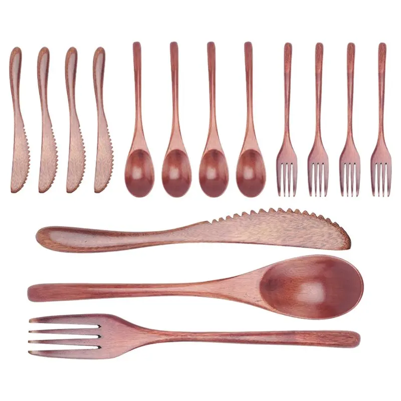 RABIT AS59~ 15 Pcs Wooden Spoon Fork Knife Cutlery Set Wooden Dinner Utensil Set Kitchen Wooden Flatware Tableware Cutlery Set
RABIT AS59~ 15 Pcs Wooden Spoon Fork Knife Cutlery Set Wooden Dinner Utensil Set Kitchen Wooden Flatware Tableware Cutlery Set