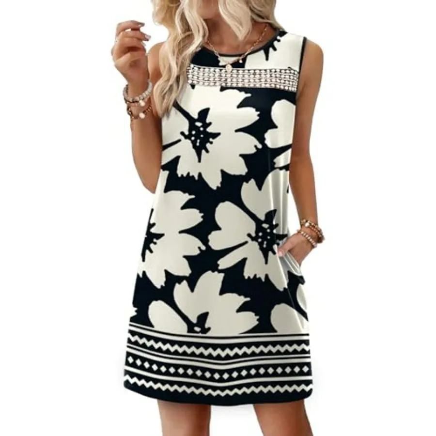 WIHOLL Summer Dresses for Women 2026 Beach Vacation Spring Fashion Clothing Lace Mini Tank Dress with Pockets
WIHOLL Summer Dresses for Women 2026 Beach Vacation Spring Fashion Clothing Lace Mini Tank Dress with Pockets