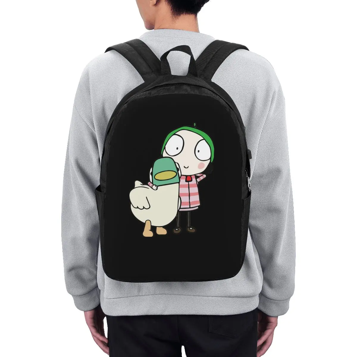 Sarah And Duck Having Fun Backpack Travel Notebook Bag Computer College Student School Bag Laptop Shoulder Bags for Men Women
Sarah And Duck Having Fun Backpack Travel Notebook Bag Computer College Student School Bag Laptop Shoulder Bags for Men Women