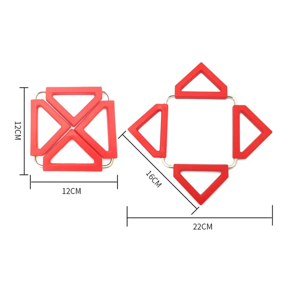 6Pcs Heat Resistant Trivet Mat Silicone Wrapped Stainless Steel Frame Foldable Non Slip Square Table Pad Bowl Mat Hot Pot
6Pcs Heat Resistant Trivet Mat Silicone Wrapped Stainless Steel Frame Foldable Non Slip Square Table Pad Bowl Mat Hot Pot