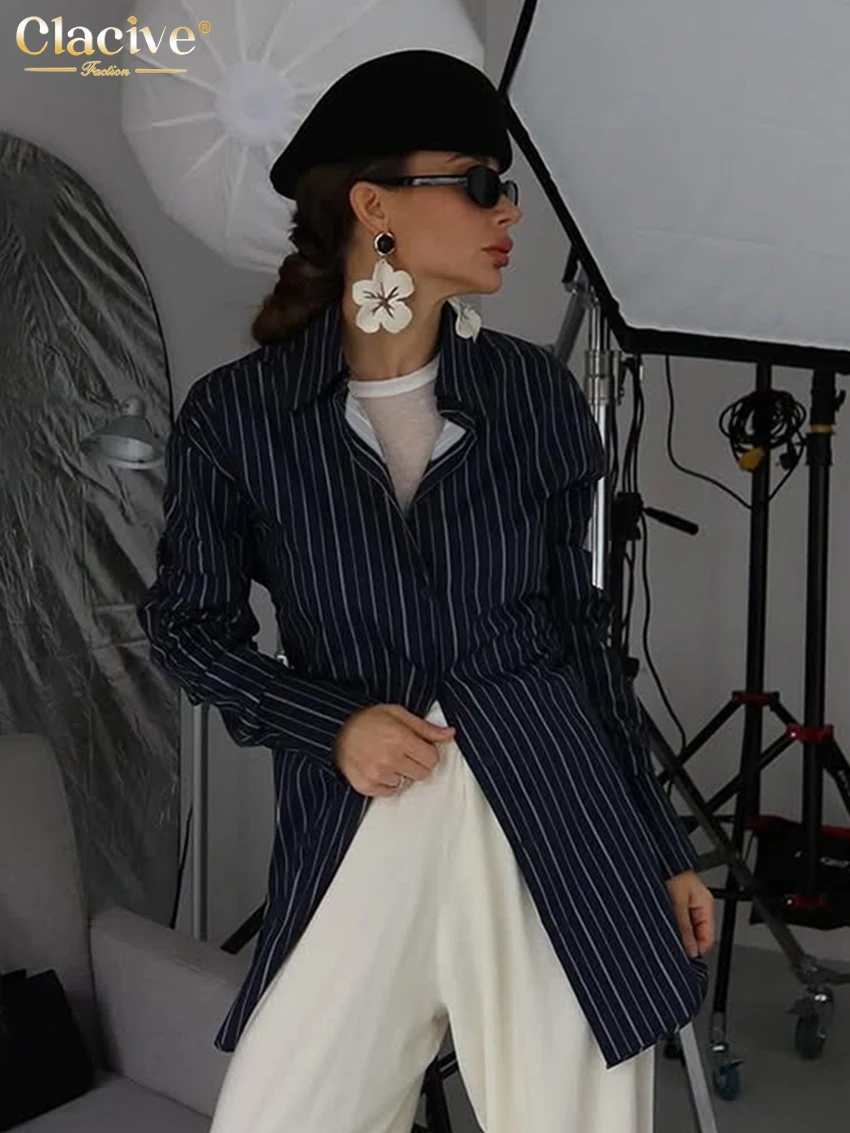 Clacive Fashion Loose Stripe Print Women's Blouse 2026 Casual Lapel Long Sleeve Lady Shirt Elegant Classic Top Female Clothing
Clacive Fashion Loose Stripe Print Women's Blouse 2026 Casual Lapel Long Sleeve Lady Shirt Elegant Classic Top Female Clothing