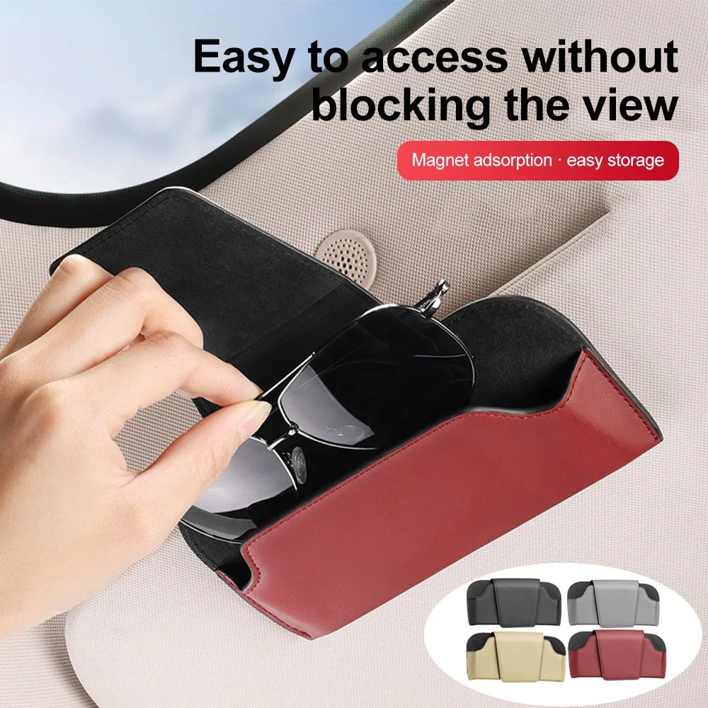 Universal Car Sunglasses Holder Magnetic Leather Sun Visor Glasses Clip Auto Interior Accessories Ticket Card Organizer
Universal Car Sunglasses Holder Magnetic Leather Sun Visor Glasses Clip Auto Interior Accessories Ticket Card Organizer