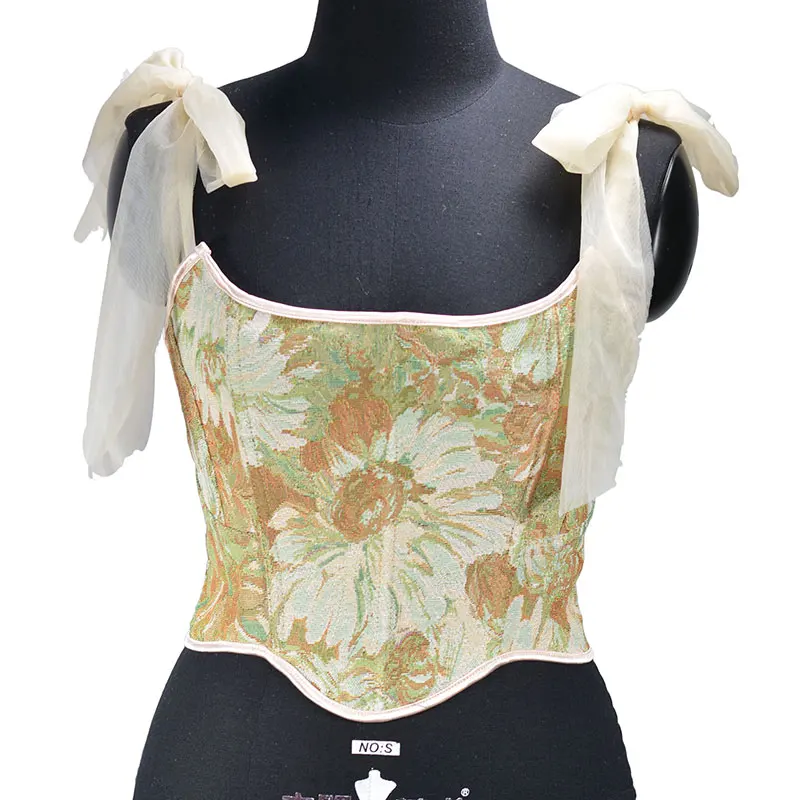 Women Street Style Corset Floral Print Sleeveless Backless Low Cut Strappy Lace-up Slim Crop Tops Push-up Overbust Vest
Women Street Style Corset Floral Print Sleeveless Backless Low Cut Strappy Lace-up Slim Crop Tops Push-up Overbust Vest