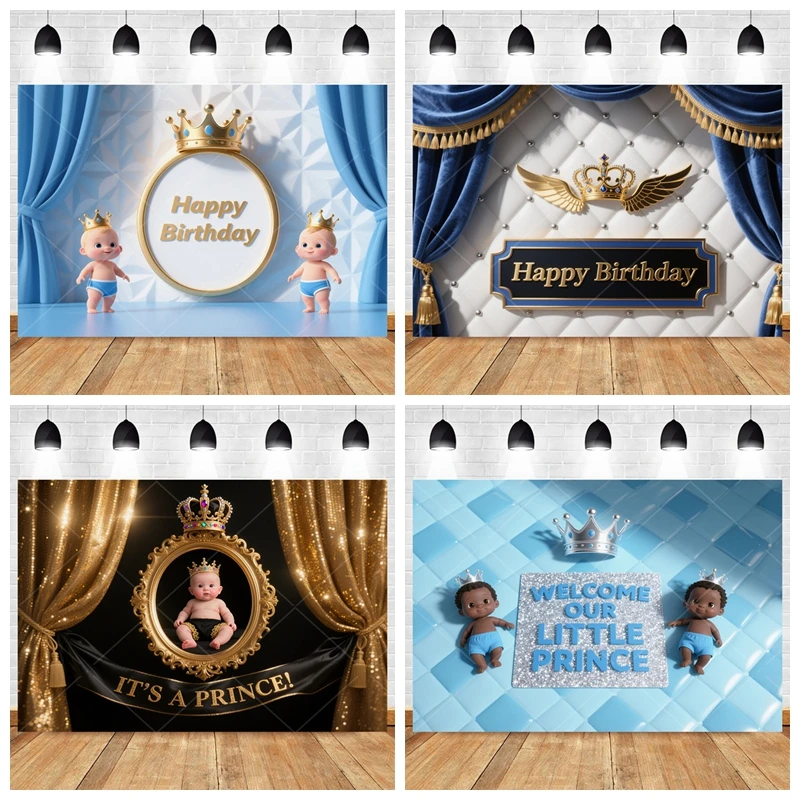 Little Prince Boy Baby Shower Backdrop Royal Prince Party Decor Blue Gold Crown Balloon Star Photography Custom Background
Little Prince Boy Baby Shower Backdrop Royal Prince Party Decor Blue Gold Crown Balloon Star Photography Custom Background