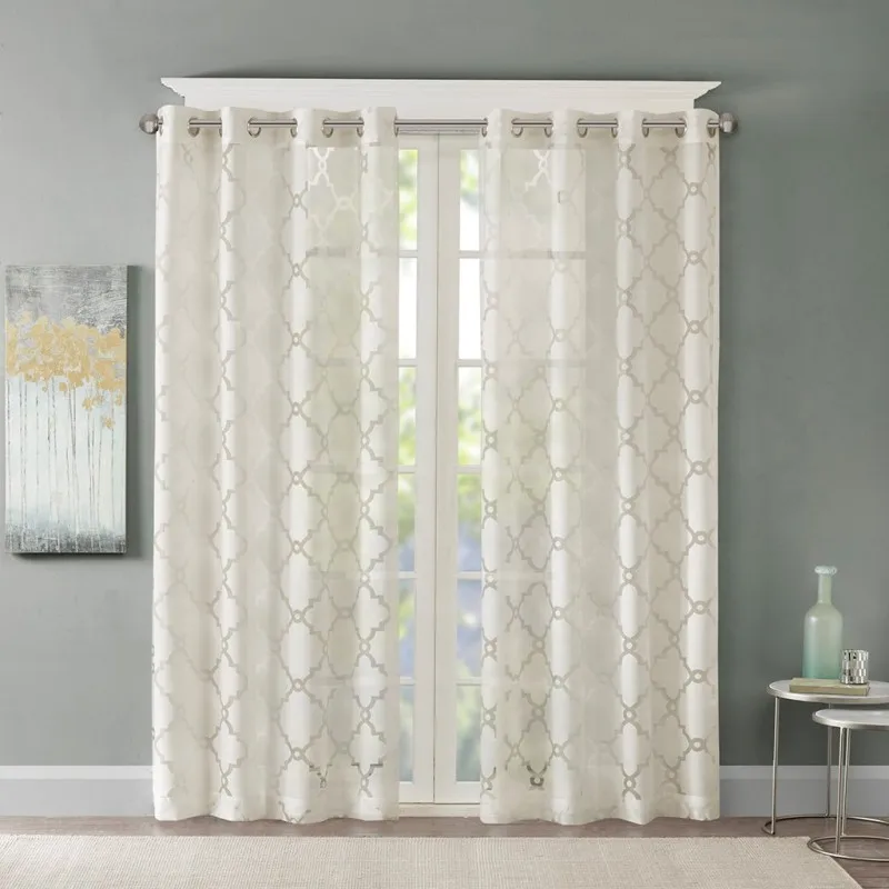 Fretwork Burnout Sheer Curtain Panel
Fretwork Burnout Sheer Curtain Panel