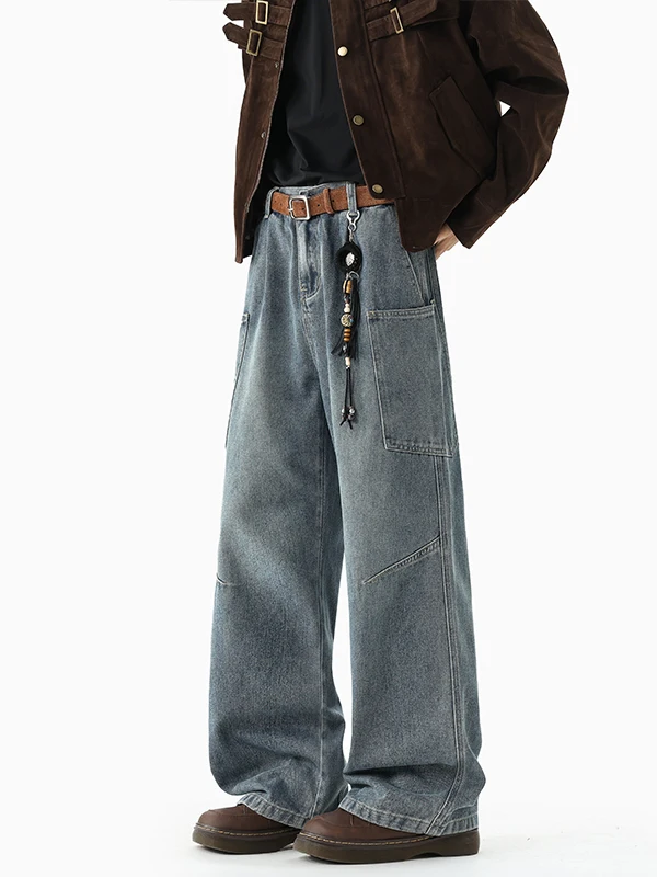 American High Street Vintage Wide Leg Jeans Men's CleanFit Loose Deconstructed Waed Straight Leg Pants Winter Casual Trousers
American High Street Vintage Wide Leg Jeans Men's CleanFit Loose Deconstructed Waed Straight Leg Pants Winter Casual Trousers