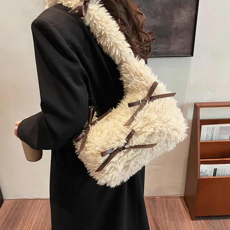 Stylish New Style Of Crossbody Bag With Plush Bow Large Capacity Light Weight Simple And Versatile Personalized Bag
Stylish New Style Of Crossbody Bag With Plush Bow Large Capacity Light Weight Simple And Versatile Personalized Bag