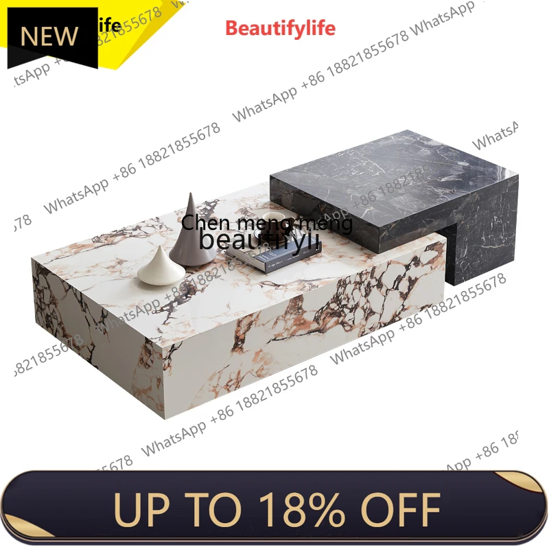 P178 New Italian Minimalist Square Home Living Room Large and Small Apartment Type Stone Plate Combination Tea Table
P178 New Italian Minimalist Square Home Living Room Large and Small Apartment Type Stone Plate Combination Tea Table