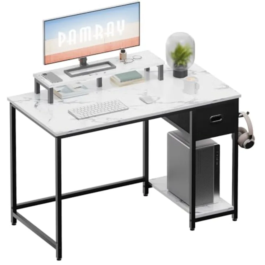 39 Inch Computer Desk with Monitor Stand Small Home Office Desks with Non-Woven Storage Drawer for Bedroom Study Table Writing
39 Inch Computer Desk with Monitor Stand Small Home Office Desks with Non-Woven Storage Drawer for Bedroom Study Table Writing