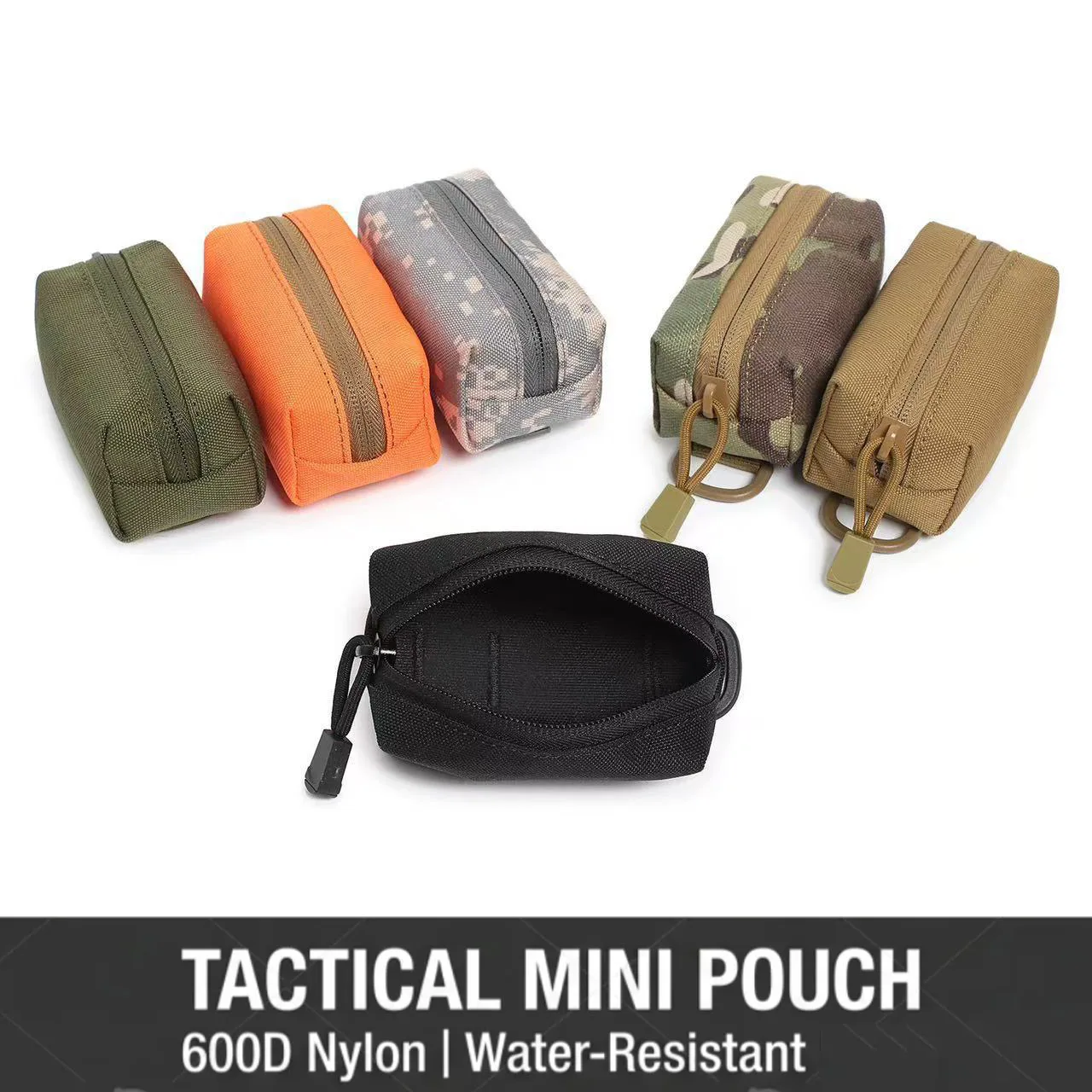 Outdoor Mini EDC Zipper Pouch MOLLE Small Portable Nylon Key Coin Purse with D-Ring for Cycling Hunting Hiking Camping Travel
Outdoor Mini EDC Zipper Pouch MOLLE Small Portable Nylon Key Coin Purse with D-Ring for Cycling Hunting Hiking Camping Travel