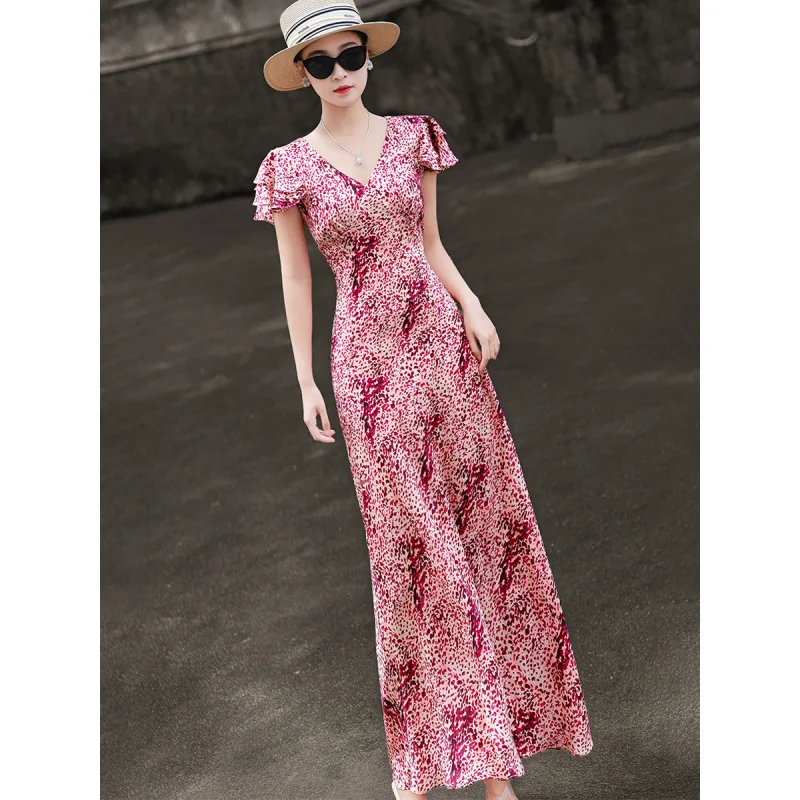 MEXCOCO 2026 Summer French Elegant Wrap V Neck Ruffle Sleeve Ditsy Floral Ruched Waist Split Mermaid Maxi Resort Commuter Dress
MEXCOCO 2026 Summer French Elegant Wrap V Neck Ruffle Sleeve Ditsy Floral Ruched Waist Split Mermaid Maxi Resort Commuter Dress