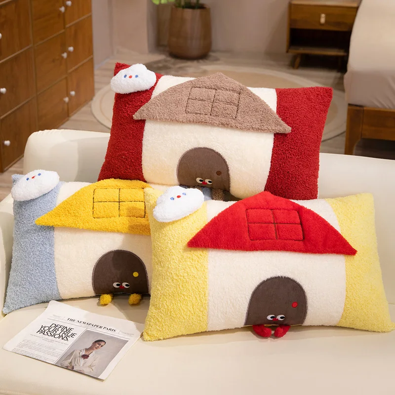 Kawaii House Shaped Plush Pillow Red Blue Yellow Colors With Cute Door Face And Cloud Detail Soft Toy Display Home Stuffed
Kawaii House Shaped Plush Pillow Red Blue Yellow Colors With Cute Door Face And Cloud Detail Soft Toy Display Home Stuffed