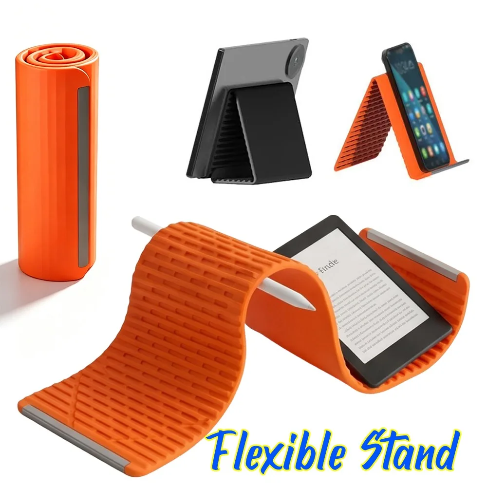 Flexible Phone Stand Arbitrarily Foldable Silicone Desktop Tablet Stand Portable Adjustable Universal Holder for Travel Office
Flexible Phone Stand Arbitrarily Foldable Silicone Desktop Tablet Stand Portable Adjustable Universal Holder for Travel Office