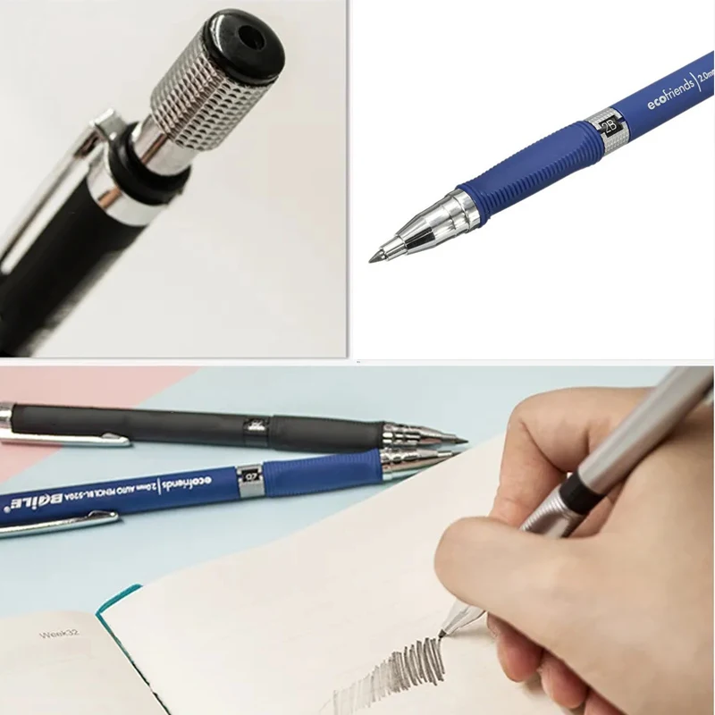 Mechanical Pencil Set 2.0mm with 2B Black/Colors Lead Refill for Writing Sketching Art Drawing Painting School Automatic Pencils
Mechanical Pencil Set 2.0mm with 2B Black/Colors Lead Refill for Writing Sketching Art Drawing Painting School Automatic Pencils