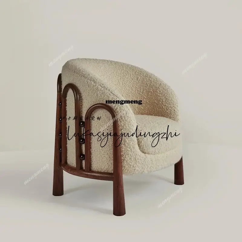 New arrive Italian medieval single leisure chair designer creative living room reception solid wood lamb wool sofa chair
New arrive Italian medieval single leisure chair designer creative living room reception solid wood lamb wool sofa chair