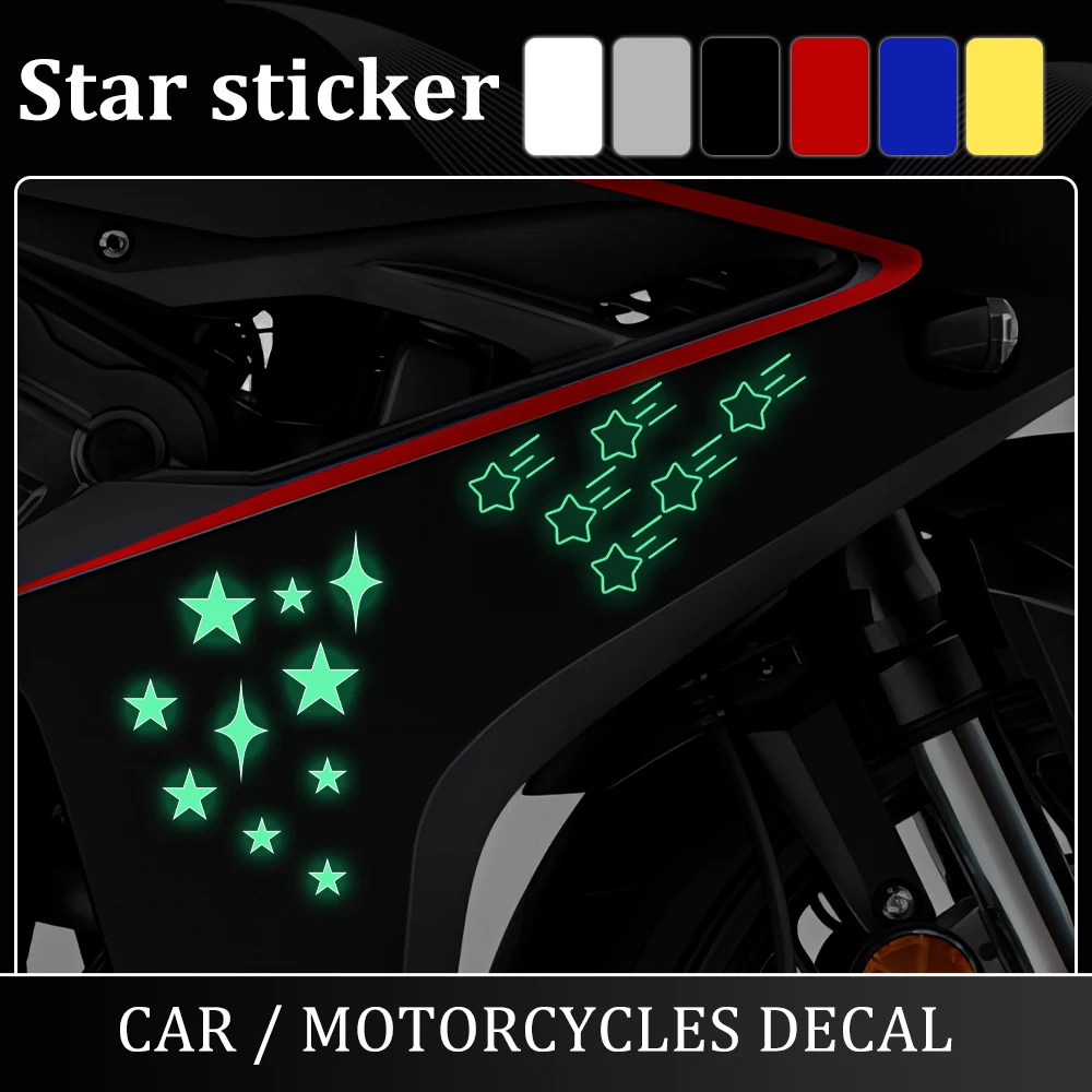 Motorcycle Glow Stickers Reflective Waterproof Star Decals Motorbike Body Tail Box Decoration Accessories Creative Sticker
Motorcycle Glow Stickers Reflective Waterproof Star Decals Motorbike Body Tail Box Decoration Accessories Creative Sticker