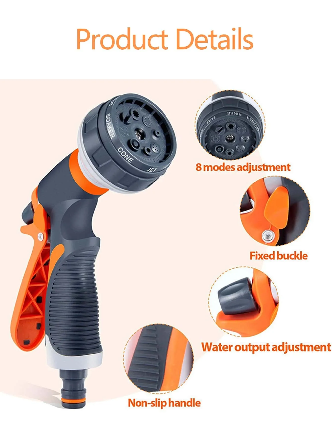 Водяной пистолет для автомойки, 8 режимов, распылитель высокого давления для автомойки, насадка для полива, портативная многофункциональная струя воды для газона и двора
Водяной пистолет для автомойки, 8 режимов, распылитель высокого давления для автомойки, насадка для полива, портативная многофункциональная струя воды для газона и двора
