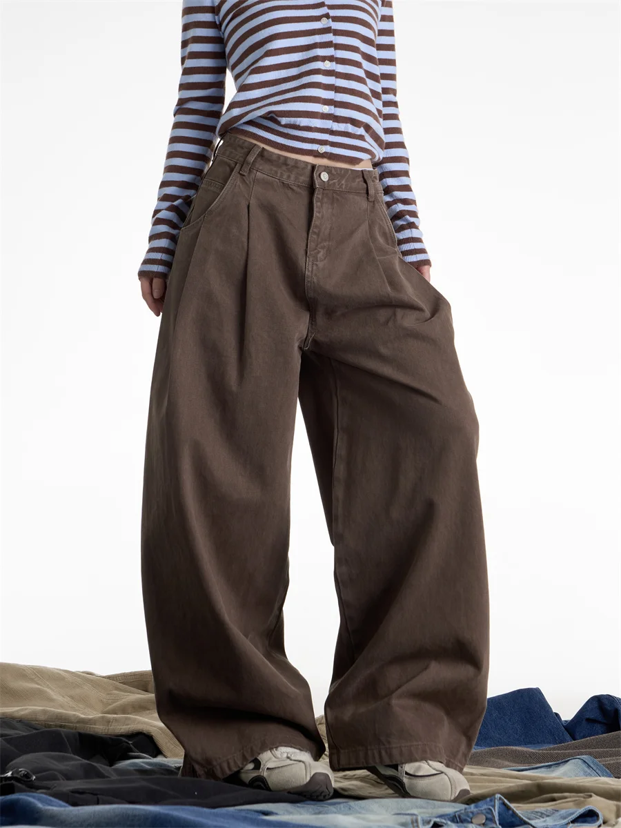ONLPP American Retro Design Pleated Loose Wide Leg Casual Pants Women's Drapey Slim Straight Cut Trousers Autumn Natural Waist
ONLPP American Retro Design Pleated Loose Wide Leg Casual Pants Women's Drapey Slim Straight Cut Trousers Autumn Natural Waist