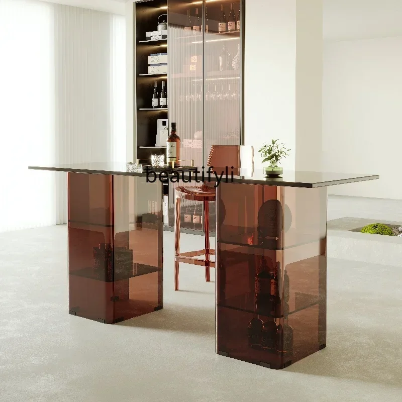CQYItalian minimalist bar table, living room partition cabinet, designer home leisure high table
CQYItalian minimalist bar table, living room partition cabinet, designer home leisure high table
