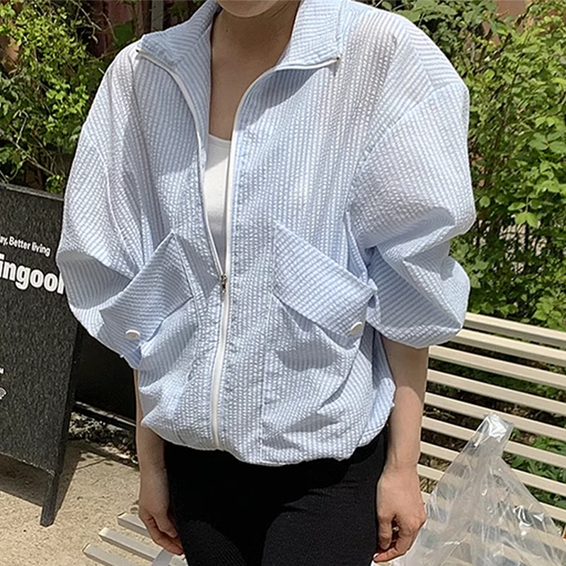Casual Lazy Sle Women's Summer New Stripe ort Outerwear Lightweight Loose Fit Sun Protection irt Versatile Loose Sve...
Casual Lazy Sle Women's Summer New Stripe ort Outerwear Lightweight Loose Fit Sun Protection irt Versatile Loose Sve...