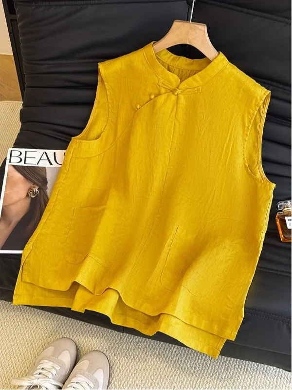 Новый китайский однотонный льняной Svel irt большого размера, женский повседневный топ, летний воротник-стойка с боковым разрезом
Новый китайский однотонный льняной Svel irt большого размера, женский повседневный топ, летний воротник-стойка с боковым разрезом
