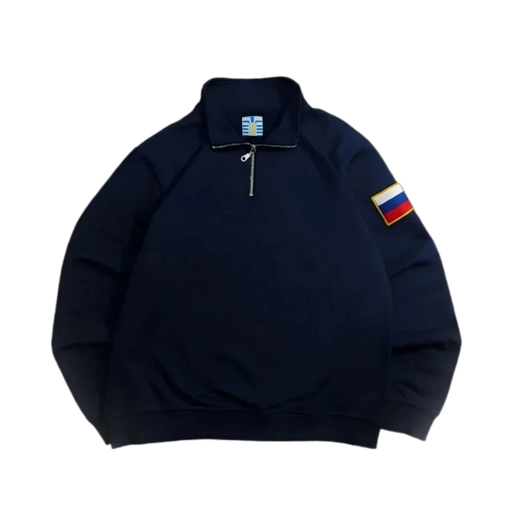 Поло-рубашка с вышитым российским флагом и молнией до четверти, в стиле Y2K Harajuku, классический воротник-стойка, повседневный свитшот, уличный топ
Поло-рубашка с вышитым российским флагом и молнией до четверти, в стиле Y2K Harajuku, классический воротник-стойка, повседневный свитшот, уличный топ