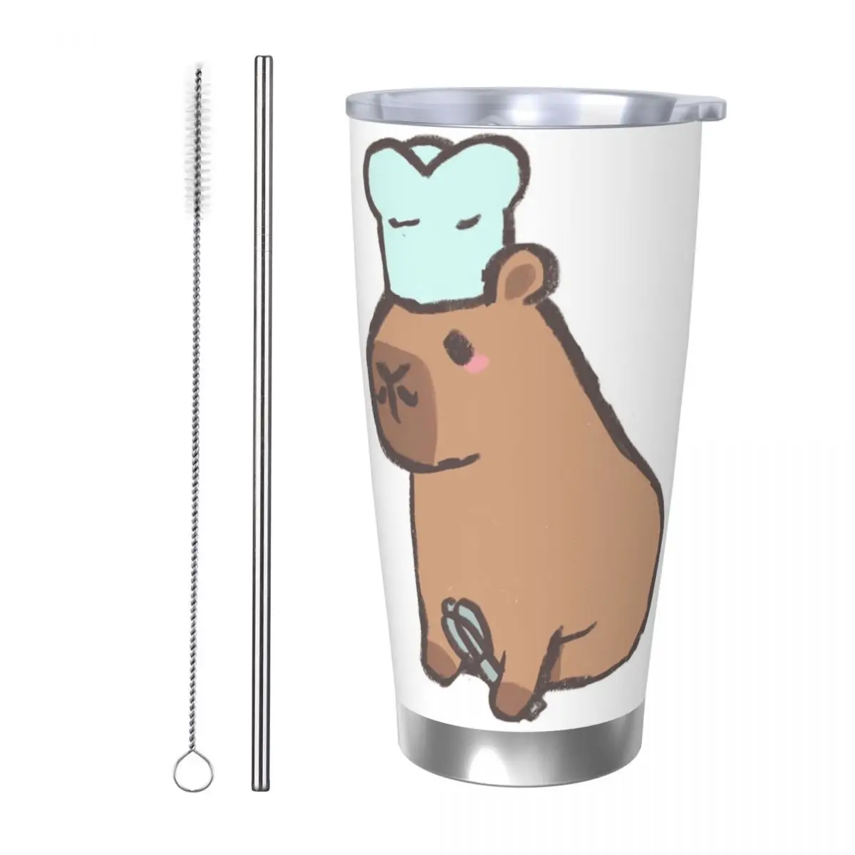 Чашка Chef Capybara из нержавеющей стали с вакуумной изоляцией, термохолодная бутылка, соломинка с крышкой, 20 унций
Чашка Chef Capybara из нержавеющей стали с вакуумной изоляцией, термохолодная бутылка, соломинка с крышкой, 20 унций