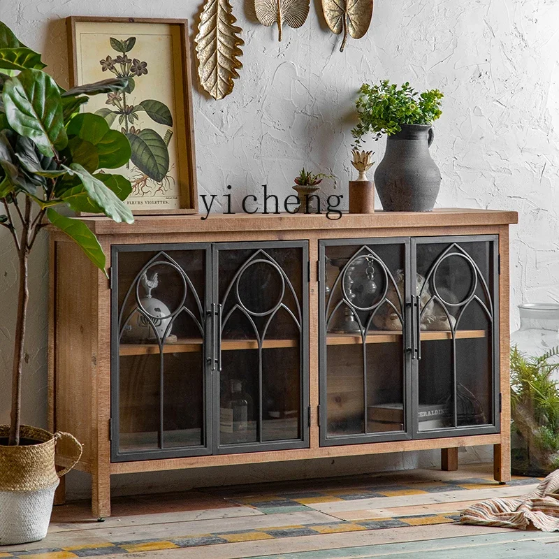 GZ Entrance Cabinet Household Display Cabinet Against the Wall Living Room Dining Side Cabinet Iron Glass Old Locker side table
GZ Entrance Cabinet Household Display Cabinet Against the Wall Living Room Dining Side Cabinet Iron Glass Old Locker side table