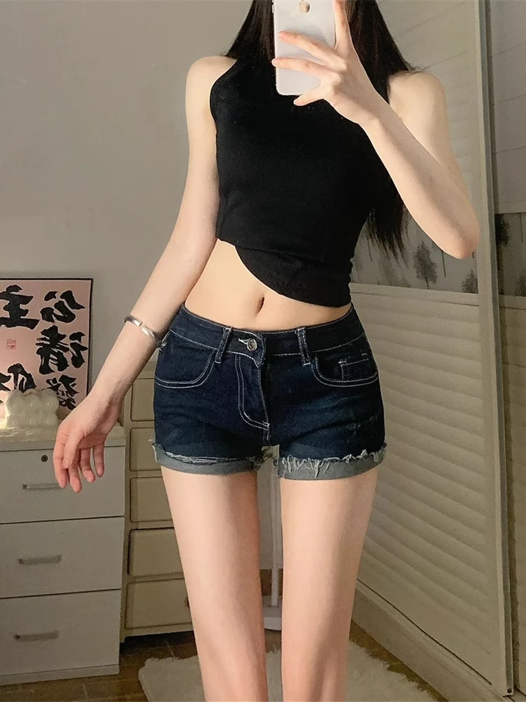 Hot Pants High Waist Cuffed Denim Super Short Jeans Women's plus Size Tight Fit Bodycon Straight Leg Trendy Summer Shorts
Hot Pants High Waist Cuffed Denim Super Short Jeans Women's plus Size Tight Fit Bodycon Straight Leg Trendy Summer Shorts